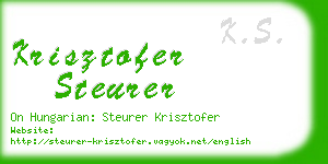 krisztofer steurer business card